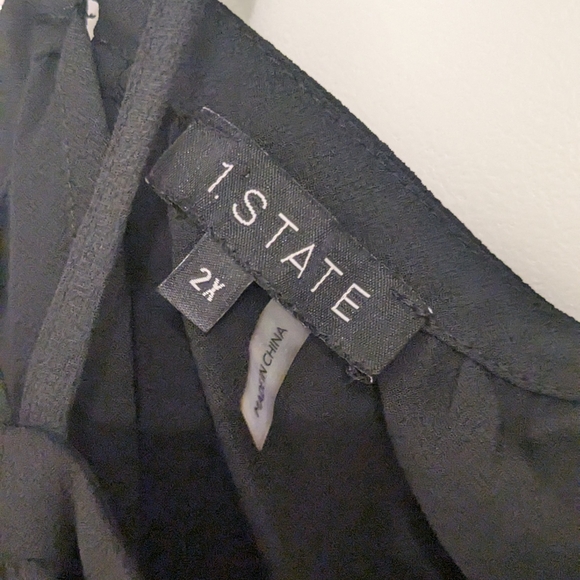 1.State Plus Size Black Women's Top - Picture 3 of 7